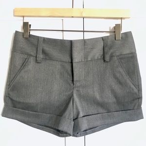 Alice + Olivia Grey Cuffed Shorts (Sz 0)